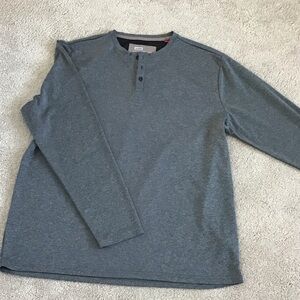 Classic Long Sleeve Gray Henley for Men